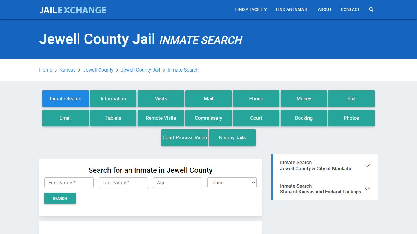 Jewell County Jail, KS Inmate Search: Roster & Mugshots